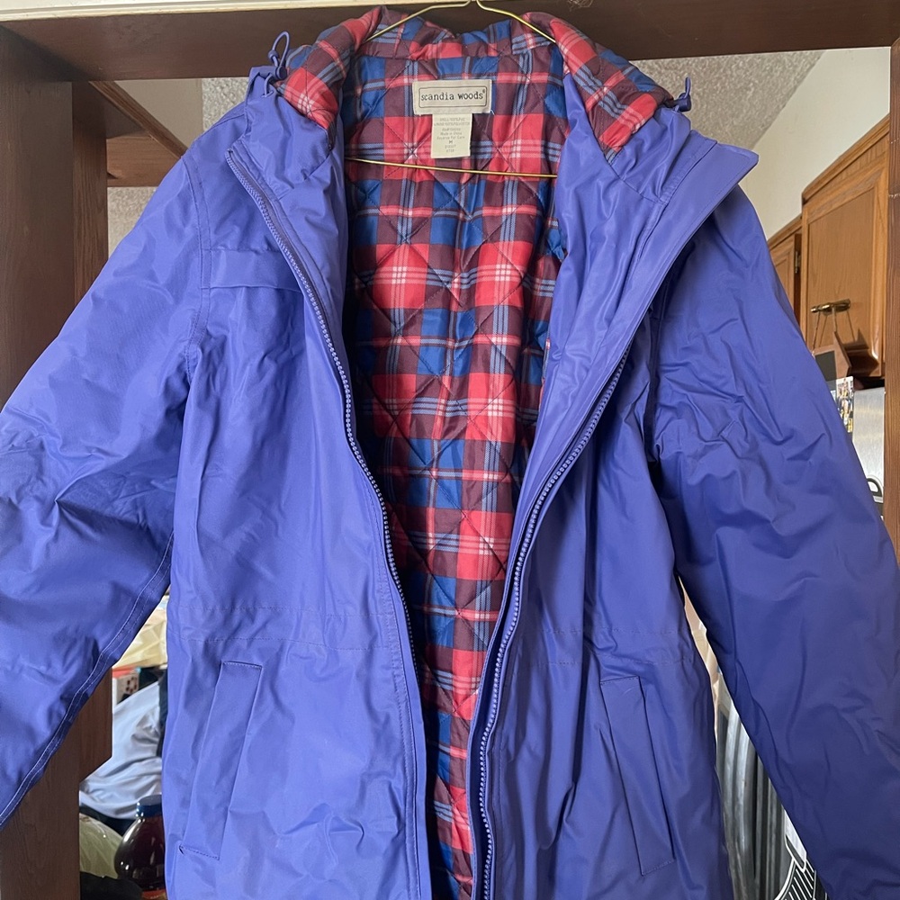 Scandia Woods Purple Jacket with Plaid Lining